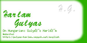harlam gulyas business card
